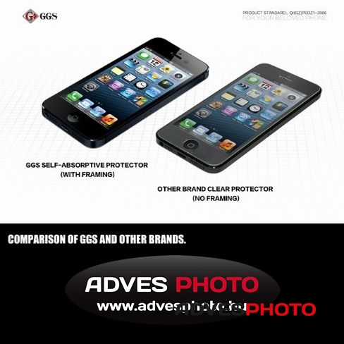 iPhone 5 GGS Larmor LCD védő fekete