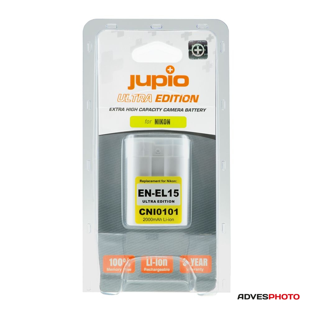 Jupio Nikon EN-EL15 / EN-EL15A ULTRA 2000mAh fényképezőgép akkumulátor