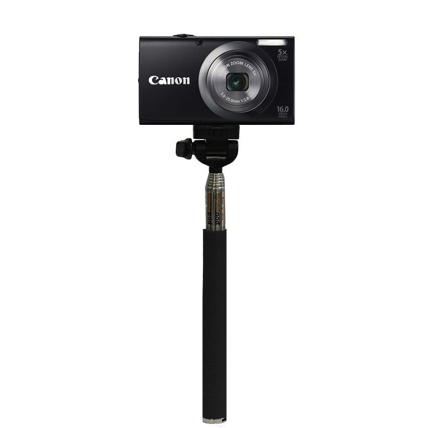 Selfie monopod kompakt fényképezőgéphez, fekete /Teleszkópos/