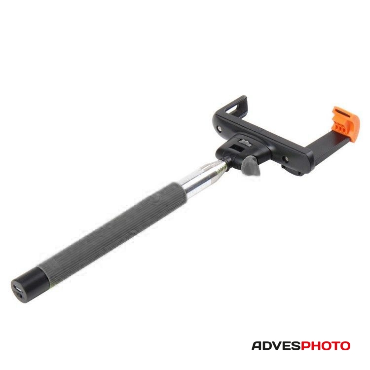 Selfie monopod beépített bluetooth távkioldóval és telefontartóval, fekete /Teleszkópos/ Selfie monopod beépített bluetooth távkioldóval és telefontartóval, fekete /Teleszkópos/