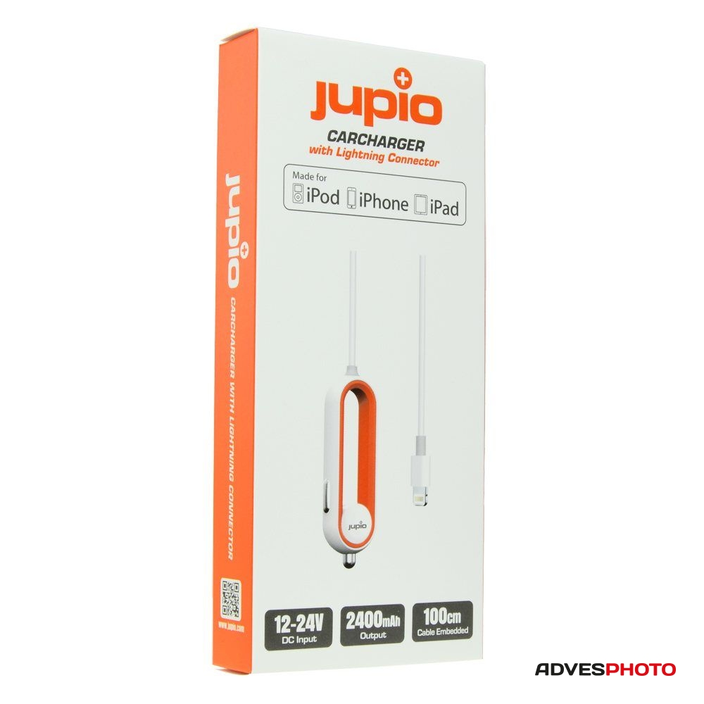 Jupio szivargyújtós töltő 12-24V iPhone, iPod, iPad készülékekhez