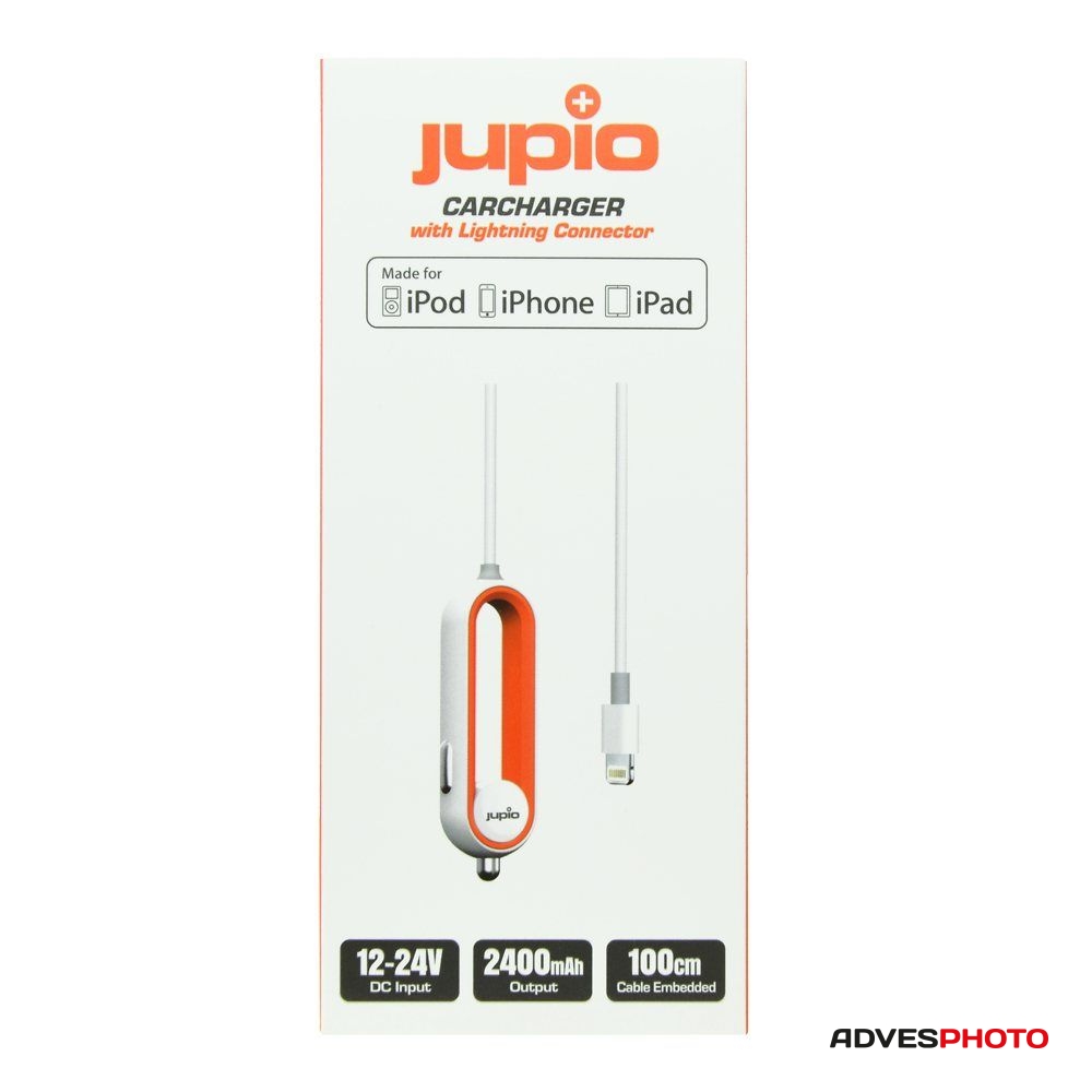 Jupio szivargyújtós töltő 12-24V iPhone, iPod, iPad készülékekhez