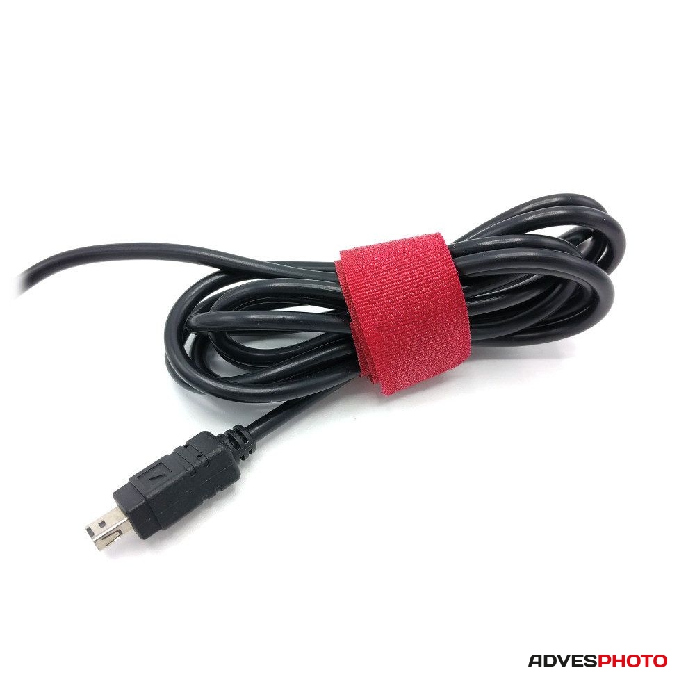 Caruba FX-1R kábel rögzítő, piros tépőzáras 10db/csomag
