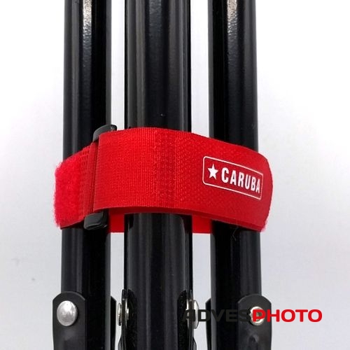 Caruba FX-3Z kábel rögzítő műanyag csattal, fekete /tépőzáras/ 