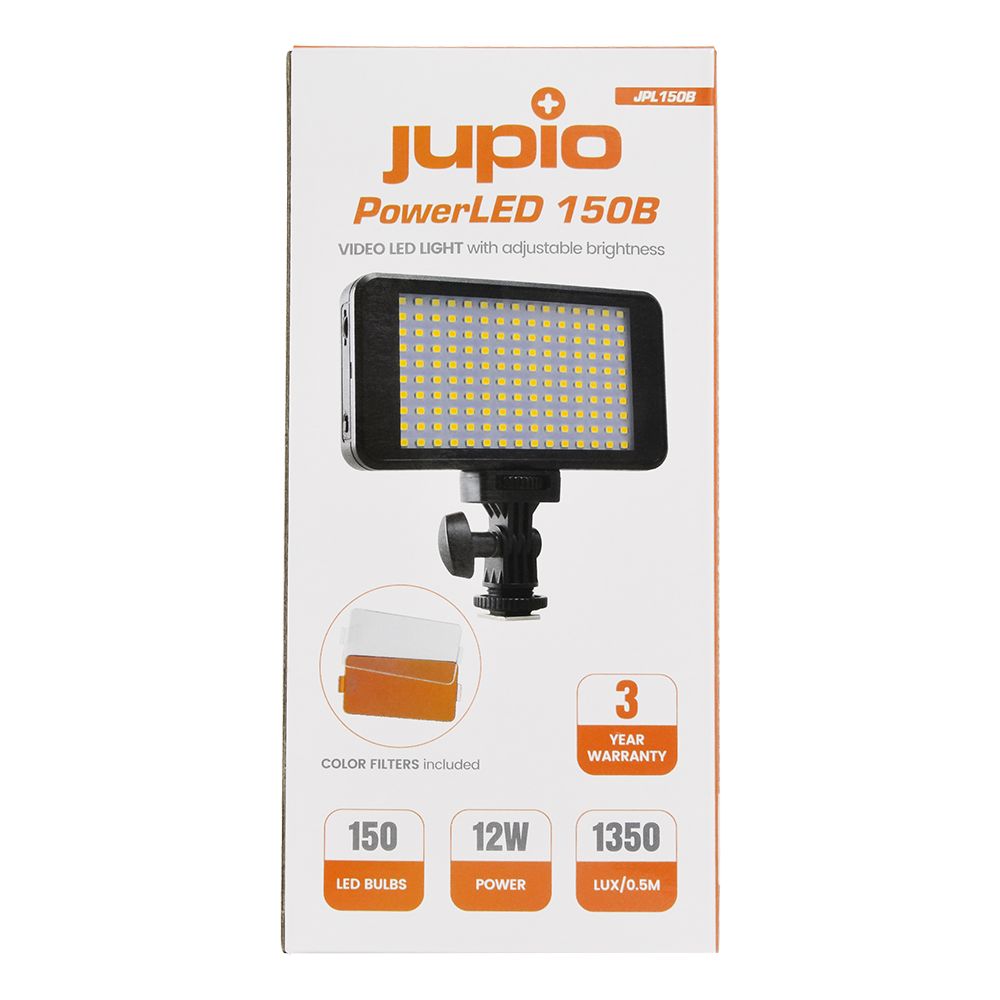 Jupio PowerLED 150 LED lámpa 2db színszűrővel