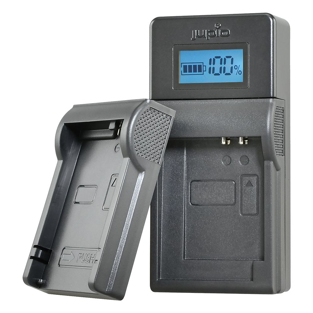 Jupio USB akkumulátor töltő Panasonic, Pentax, Fuji és Nikon akkumulátorokhoz