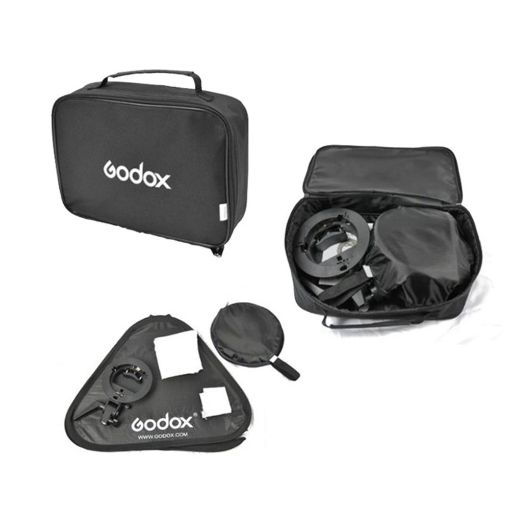 Godox S-típusú 80x80cm-es Softbox és rendszervaku tartó bowens bajonett csatlakozási ponttal, méhsejtráccsal+ táska
