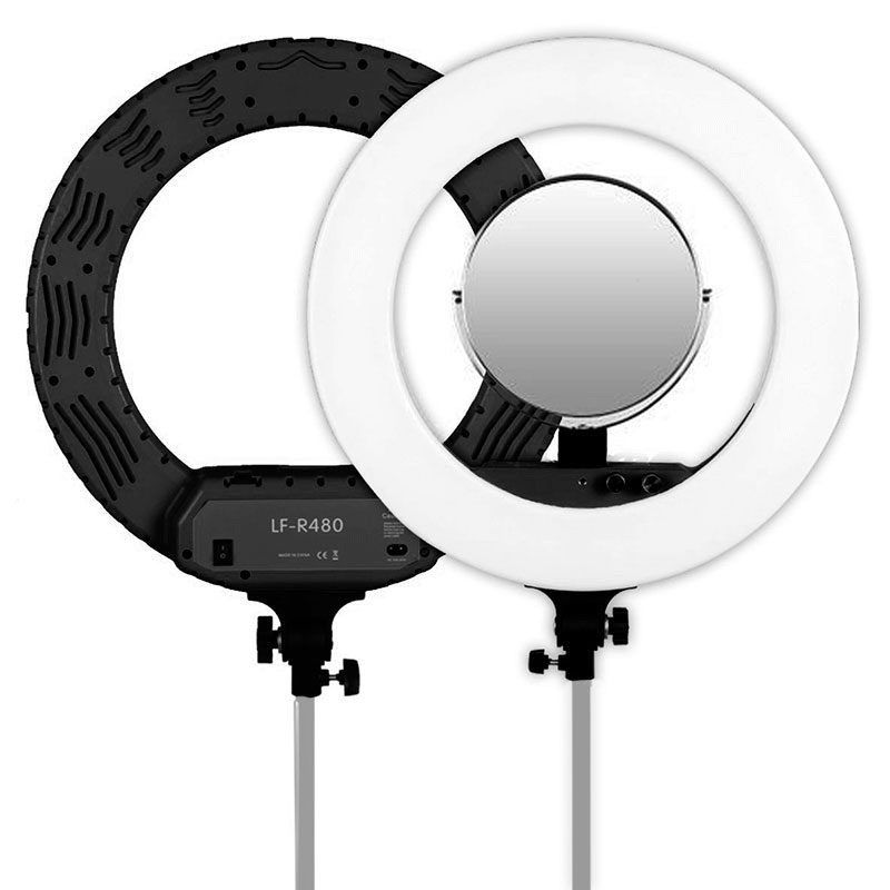 Caruba Round Vlogger 48cm LED szett táskával - fekete (D158611)