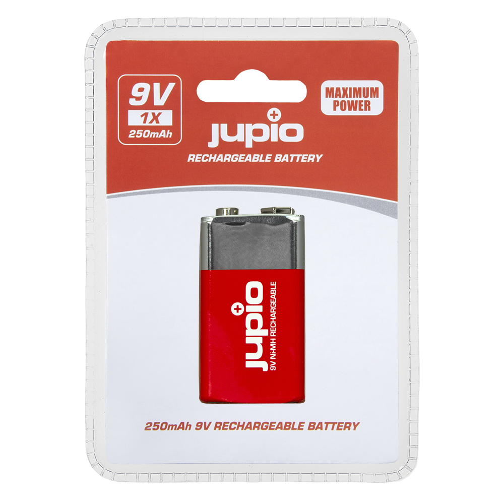 Jupio 9V 250 mAh újratölthető akkumulátor 1db/bliszter