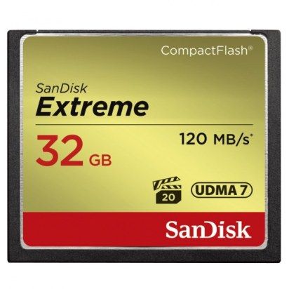 SanDisk Extreme CompactFlash™ 32GB memóriakártya (120 MB/s olvasási - 85 MB/s írási sebesség)