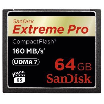 SanDisk Extreme Pro CompactFlash™ 64GB memóriakártya (160 MB/s sebesség)