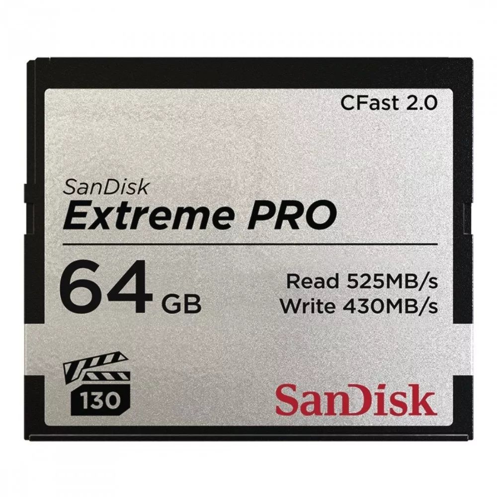 SanDisk Extreme Pro CFast™ 2.0 64GB memóriakártya, VPG130 (525 MB/s sebesség)