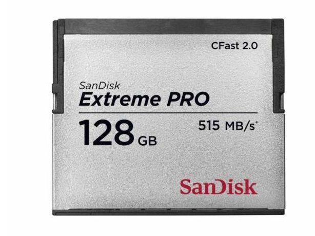 SanDisk Extreme Pro CFast™ 2.0 128GB memóriakártya, VPG130 (525 MB/s sebesség)