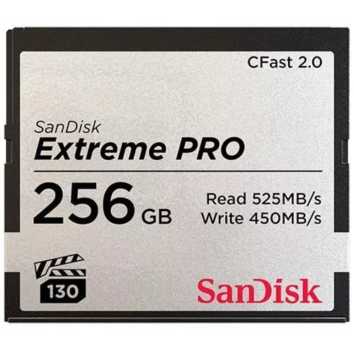 SanDisk Extreme Pro CFast™ 2.0 256GB memóriakártya, VPG130 (525 MB/s sebesség)