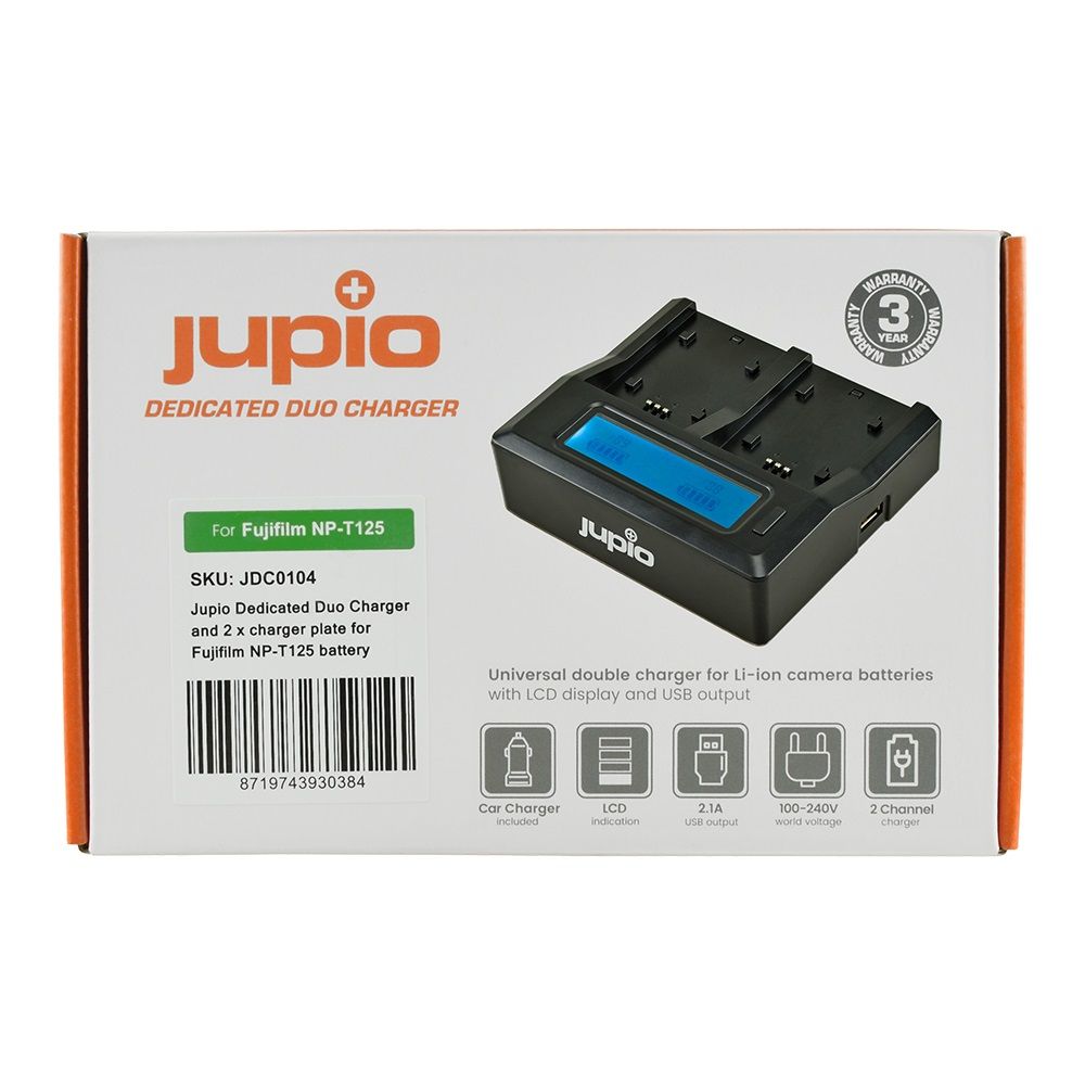 Jupio dupla akkumulátor töltő Fujifilm NP-T125
