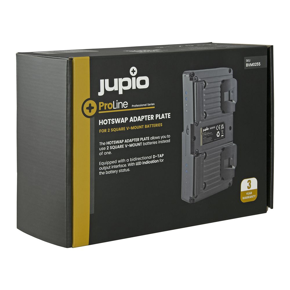 Jupio ProLine akkumulátor töltő adapter 2x V-Mount akkumulátorokhoz