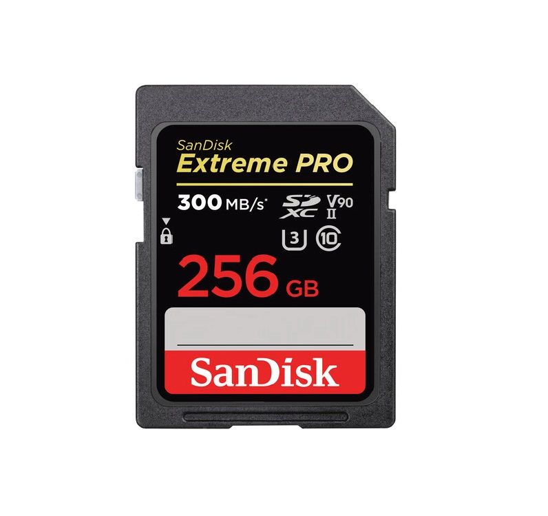 SanDisk Extreme Pro SDXC™ 256GB memóriakártya 300 MB/s olvasás UHS-II, U3, V90 - Új