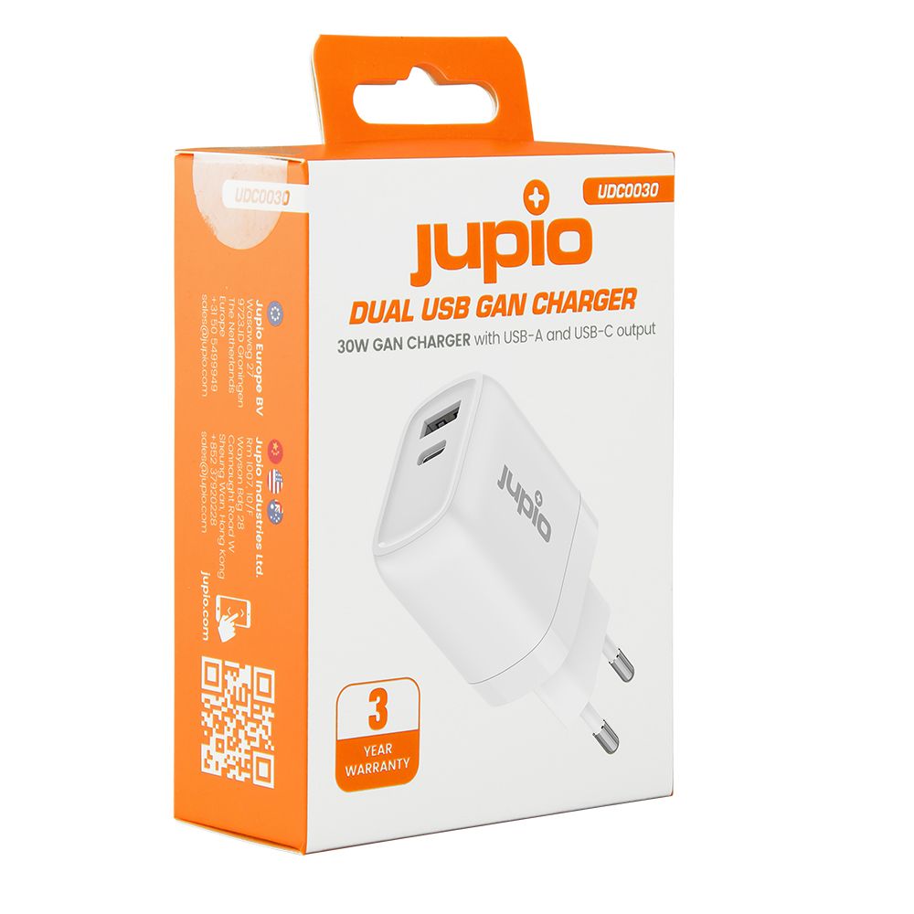 Jupio Duo USB hálózati töltő 30W-os