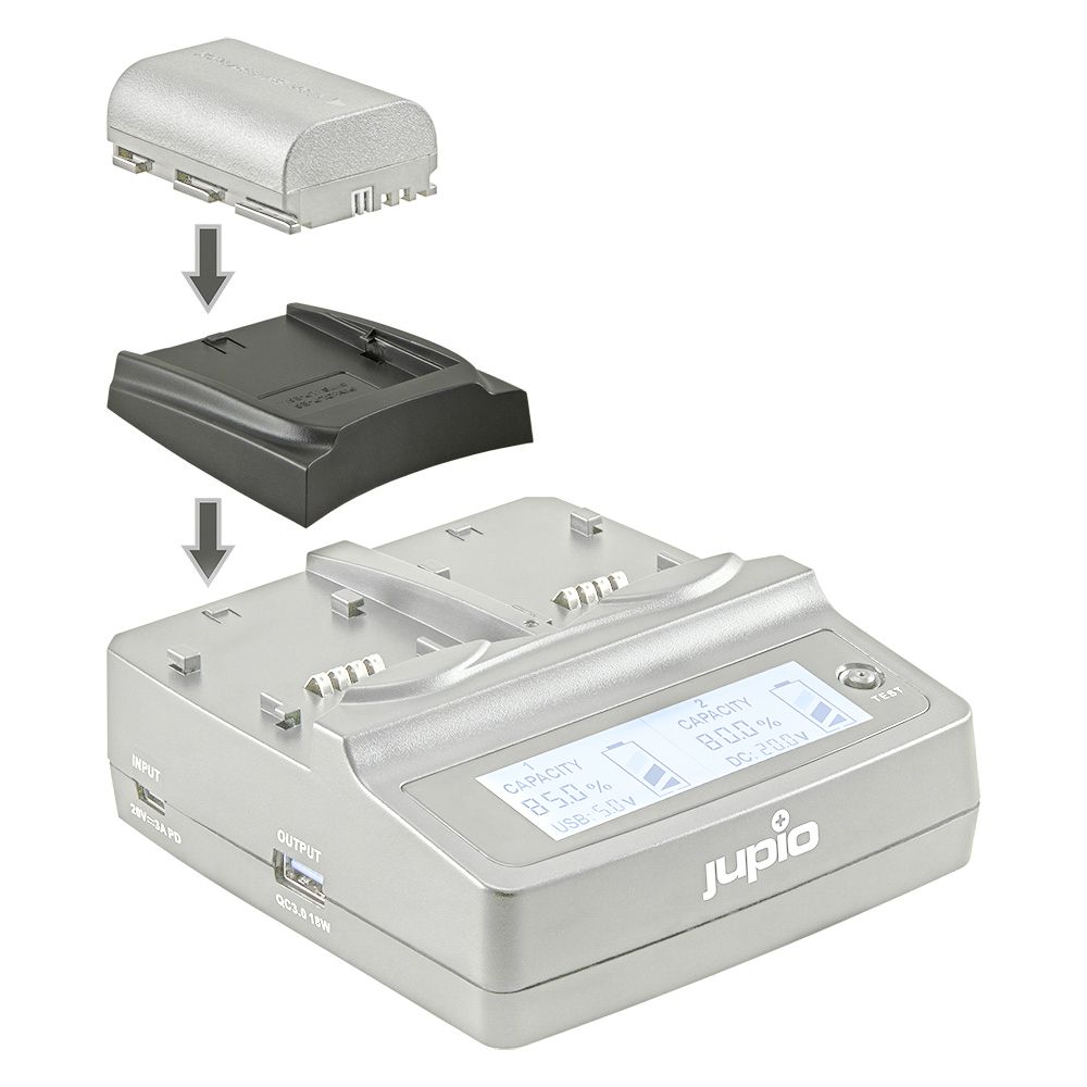 Jupio töltő adapter Canon LP-E12 akkumulátorhoz Jupio töltő adapter Canon LP-E12 akkumulátorhoz