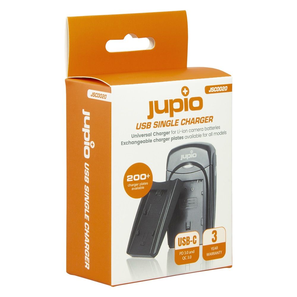 Jupio cserélhető adapteres akkumulátor töltő USB-C bemenettel