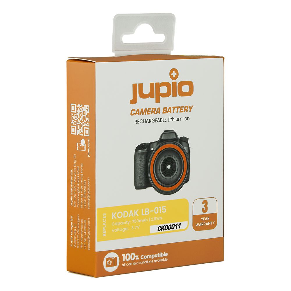 Jupio Kodak LB-015 750mAh fényképezőgép akkumulátor