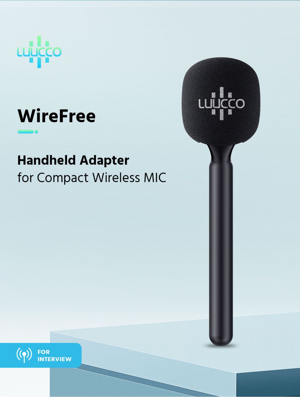 Luucco WireFree interview go mikrofon adapter nyél kompakt vezeték nélküli mikrofonokhoz