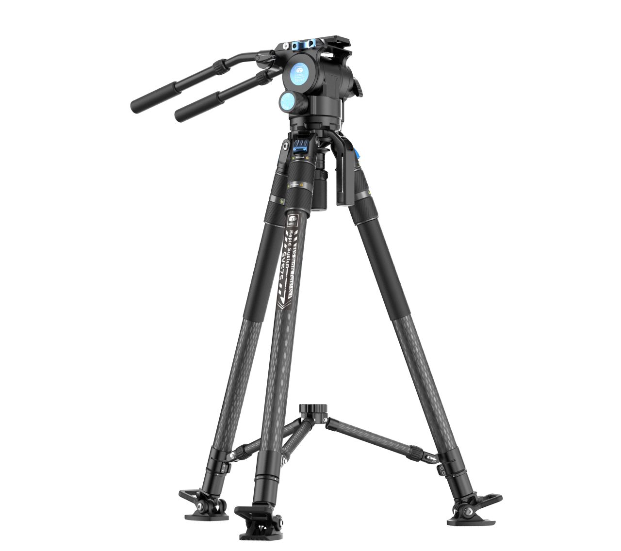 SIRUI Rapid SVS75 egylépeses magasságállítású tripod VHS10 fluid videófejjel