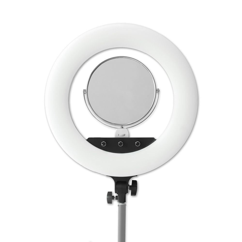 Caruba RGB kör alakú vlogger 18 hüvelykes LED szett táskával – fehér Caruba RGB kör alakú vlogger 18 hüvelykes LED szett táskával – fehér