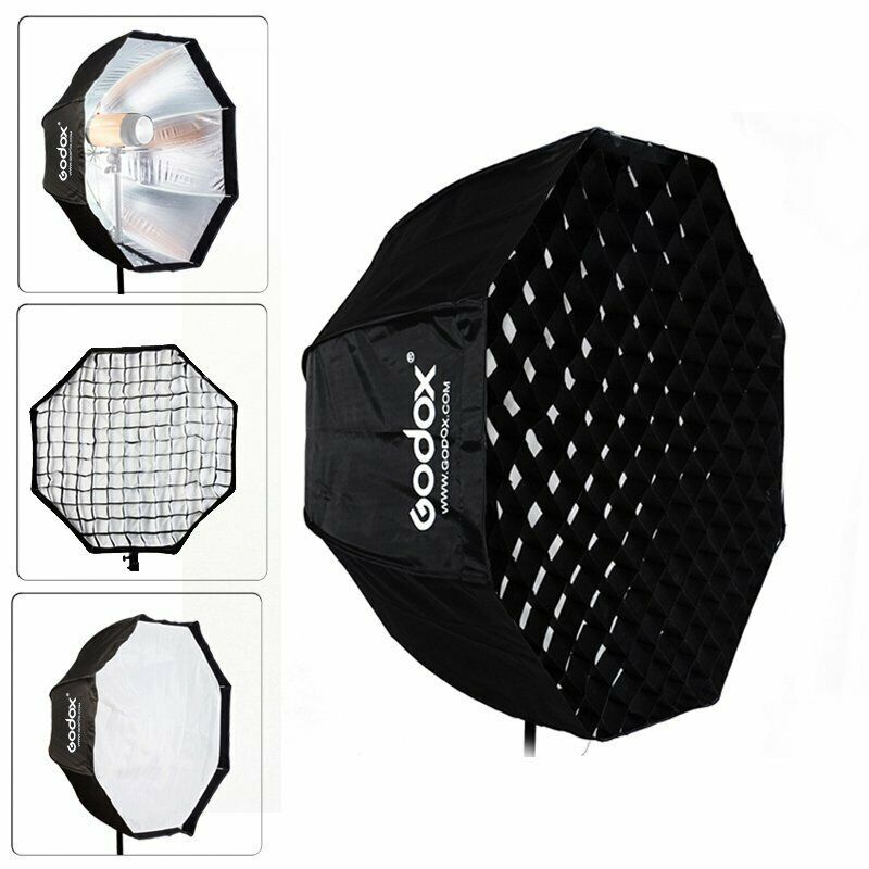 Godox softbox 95 cm, ernyős csatlakozással és méhsejtráccsal Godox softbox 95 cm, ernyős csatlakozással és méhsejtráccsal
