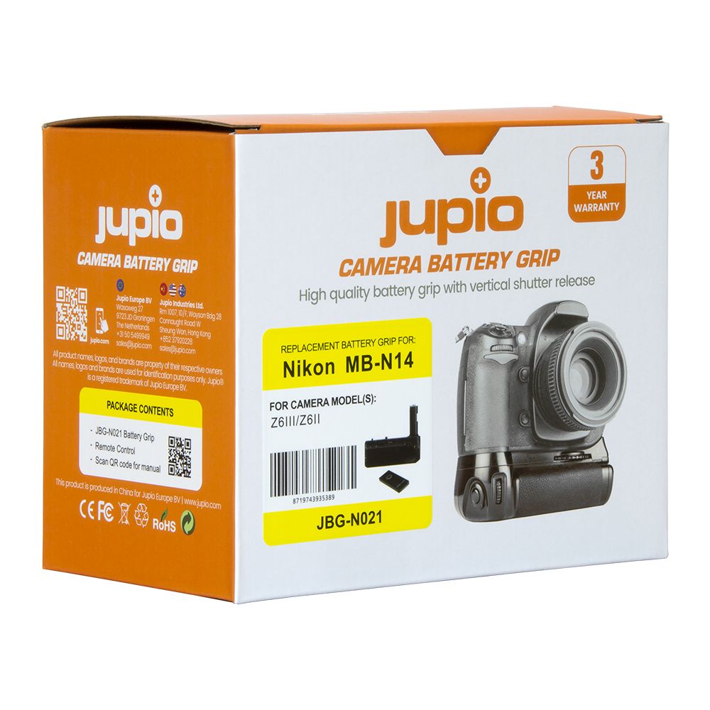Jupio Nikon Z6 III / Z6 II (MB-N14) portrémarkolat Jupio Nikon Z6 III / Z6 II (MB-N14) portrémarkolat