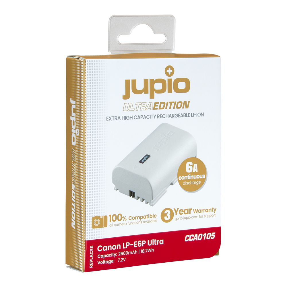 Jupio LP-E6P ULTRA 2600mAh akkumulátor Canon fényképezőgépekhez Jupio LP-E6P ULTRA 2600mAh akkumulátor Canon fényképezőgépekhez