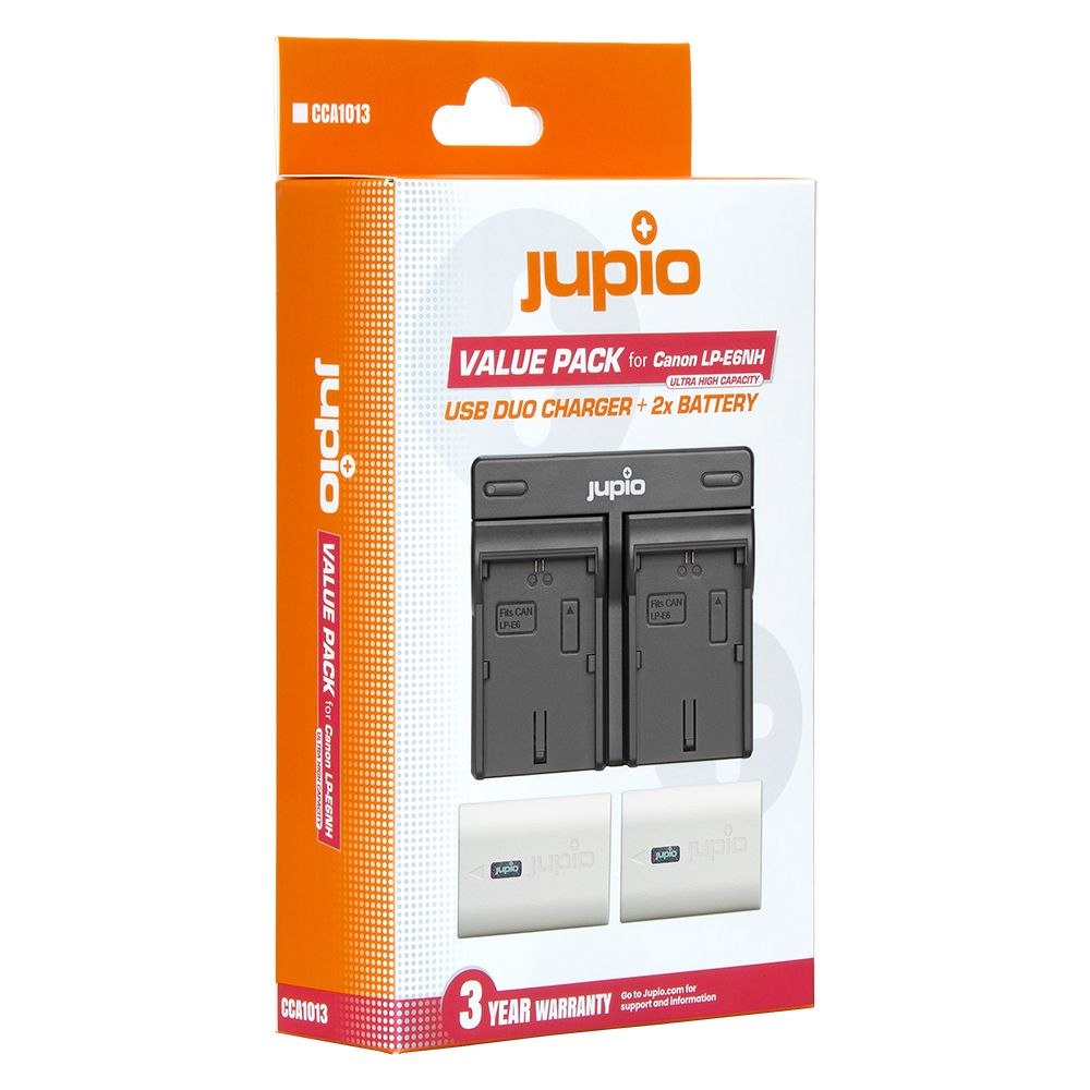Jupio Value Pack: 2x Canon LP-E6NH ULTRA 2600mAh akkumulátor + USB dupla töltő Jupio Value Pack: 2x Canon LP-E6NH ULTRA 2600mAh akkumulátor + USB dupla töltő