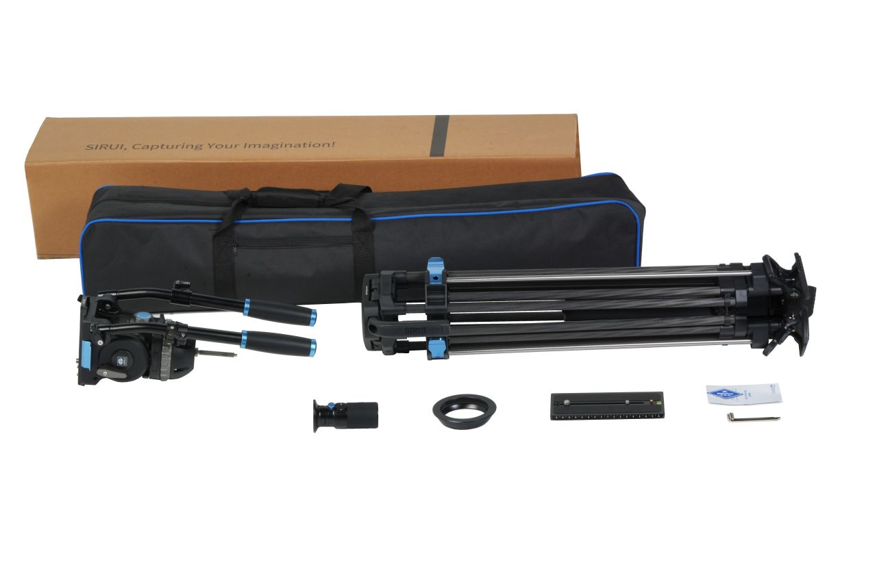 SIRUI Rapid SQ100 egylépeses magasságállítású tripod VHS18 fluid videófejjel
