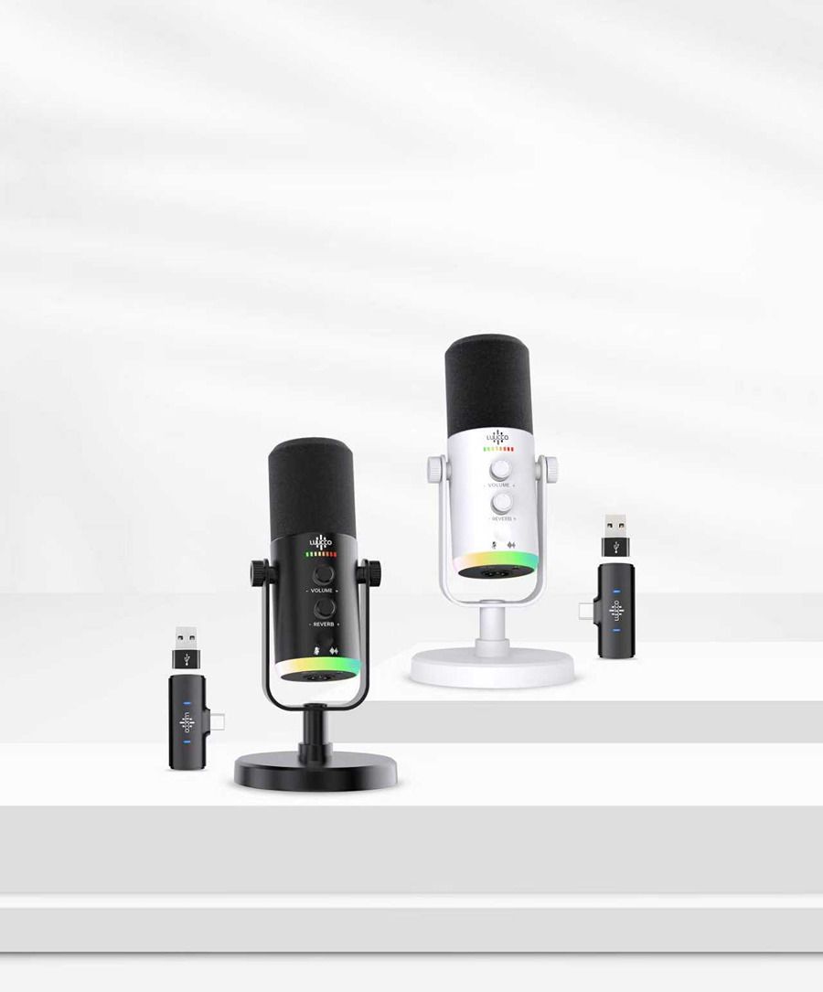 LUUCCO Melo-S2 professzionális vezeték nélküli dinamikus USB/XLR podcast mikrofon 