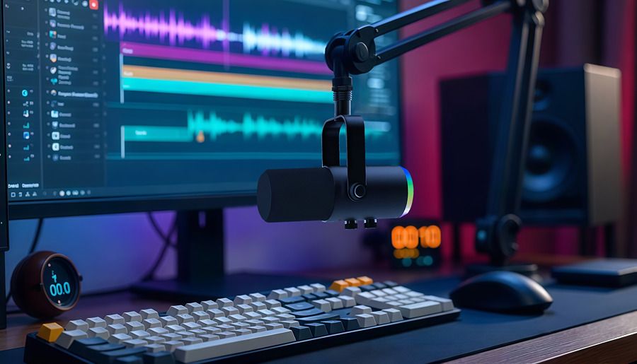 LUUCCO Melo-S2 professzionális vezeték nélküli dinamikus USB/XLR podcast mikrofon 