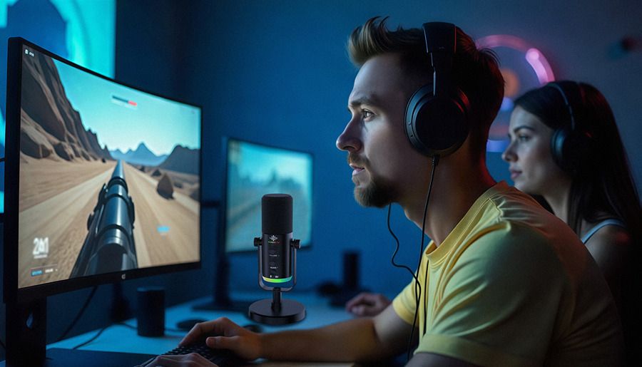 LUUCCO Melo-S2 professzionális vezeték nélküli dinamikus USB/XLR podcast mikrofon 