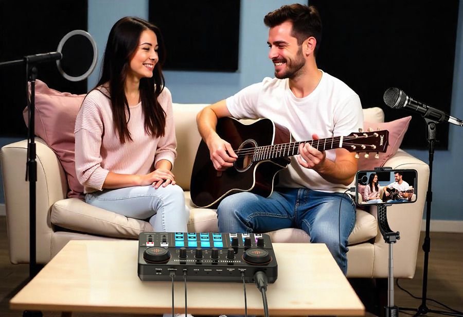 LUUCCO MI-2 kétcsatornás podcast keverő